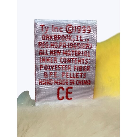 Ty Beanie Buddies Rainbow Chameleon Plush 1999 Colorful Tie-Dye Animal - Picture 14 of 16